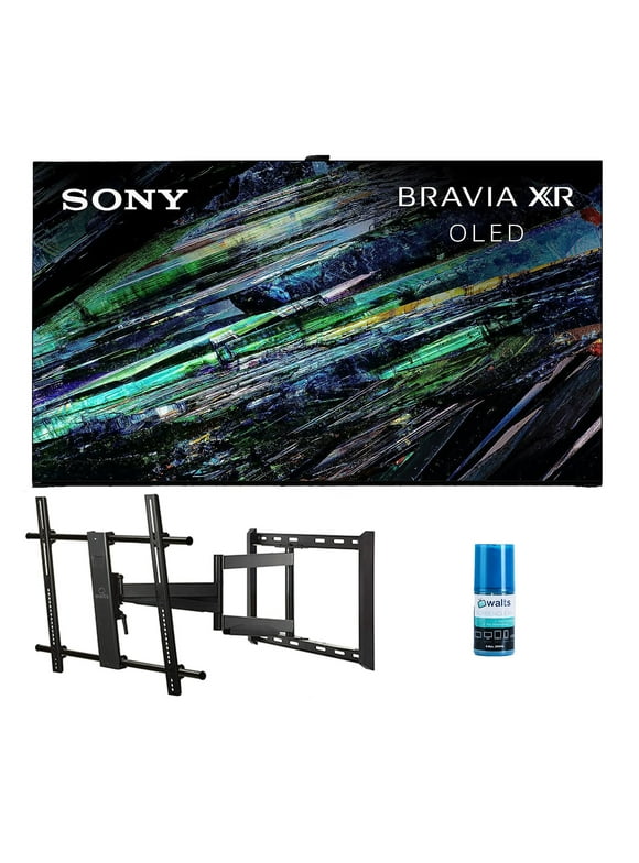 Sony XR55A95L 55 Inch QD-OLED 4K UHD Smart Google TV with AI Upscaling with a Walts TV Large/Extra Large Full Motion Mount for 43 Inch-90 Inch Compatible TV's and Walts HDTV Screen Cleaner Kit (2023)