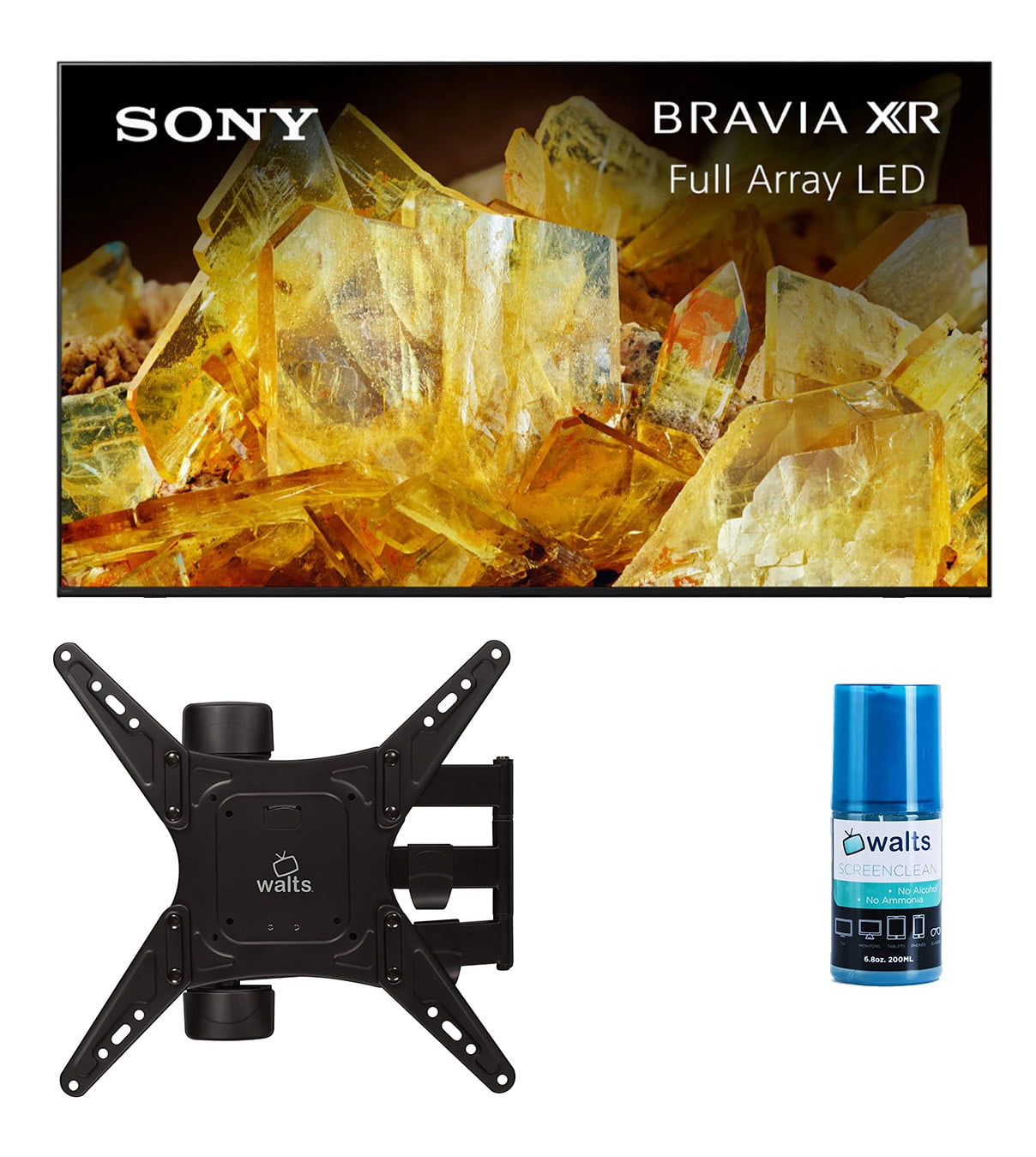 Sony XR55X90L 55 Inch 4K BRAVIA XR Full Array LED Smart Google TV with a  Walts TV Medium Full Motion Mount for 32 Inch-65 Inch Compatible TV's and  Walts HDTV Screen Cleaner