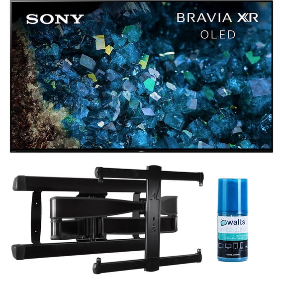 Sony XR65A80L 65 Inch 4K HDR OLED Smart Google TV with PS5 Features with a Sanus VLF728-B2 Full Motion Wall Mount and Walts HDTV Screen Cleaner Kit (2023)