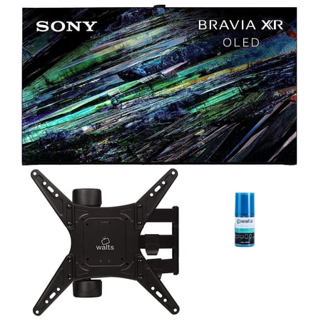 Sony XR65A95L 65 Inch QD-OLED 4K UHD Smart Google TV with AI Upscaling with a Walts TV Medium Full Motion Mount for 32 Inch-65 Inch Compatible TV's and Walts HDTV Screen Cleaner Kit (2023)