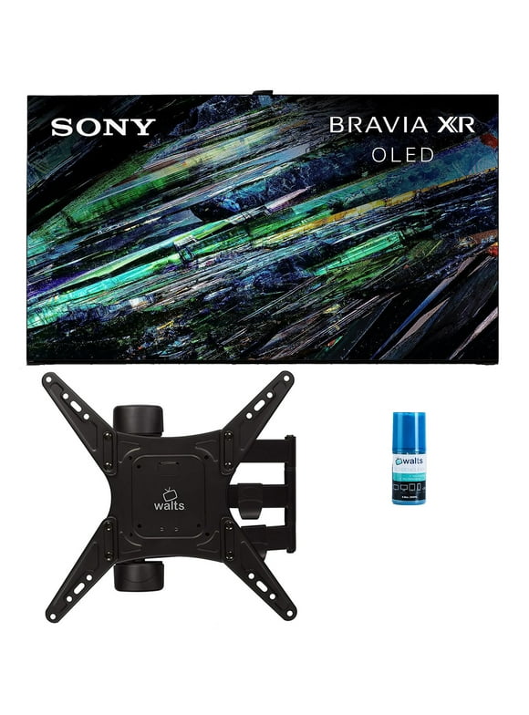Sony XR65A95L 65 Inch QD-OLED 4K UHD Smart Google TV with AI Upscaling with a Walts TV Medium Full Motion Mount for 32 Inch-65 Inch Compatible TV's and Walts HDTV Screen Cleaner Kit (2023)