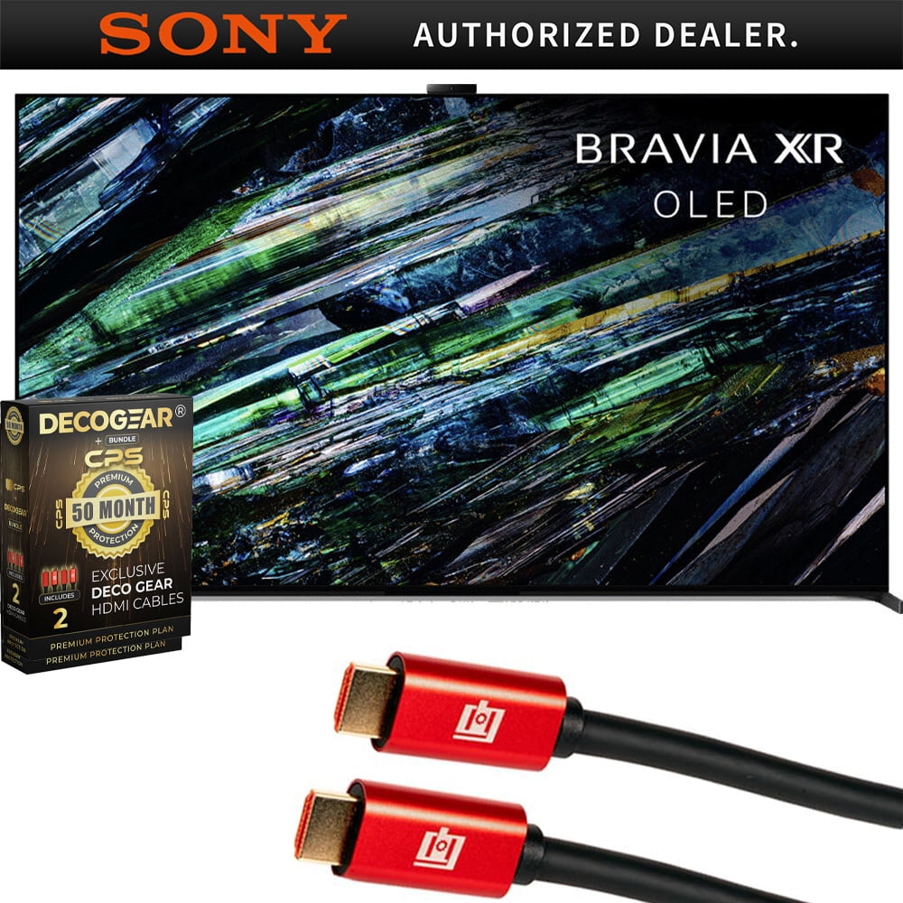 Sony XR65A95L BRAVIA XR A95L 65 inch QD-OLED 4K HDR Smart TV with Google TV 2023 Bundle with 4 YR CPS Enhanced Protection Pack