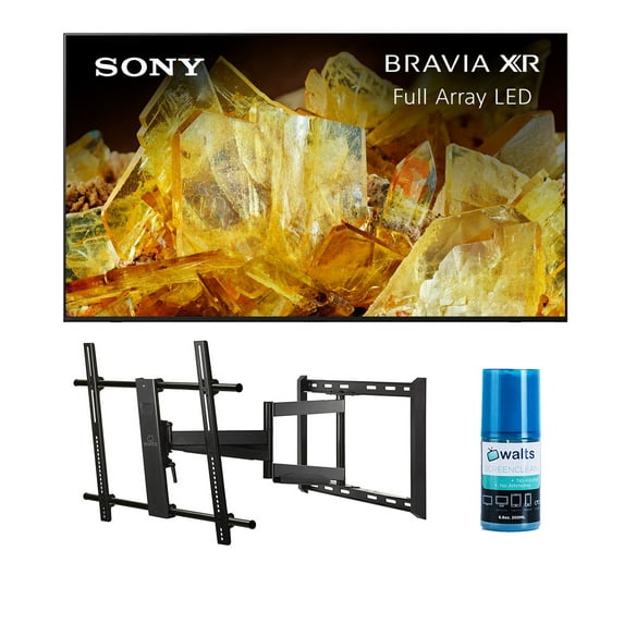 Sony XR75X90L 75 Inch 4K BRAVIA XR Full Array LED Smart Google TV with a Walts TV Large/Extra Large Full Motion Mount for 43 Inch-90 Inch Compatible TV's and Walts HDTV Screen Cleaner Kit (2023)