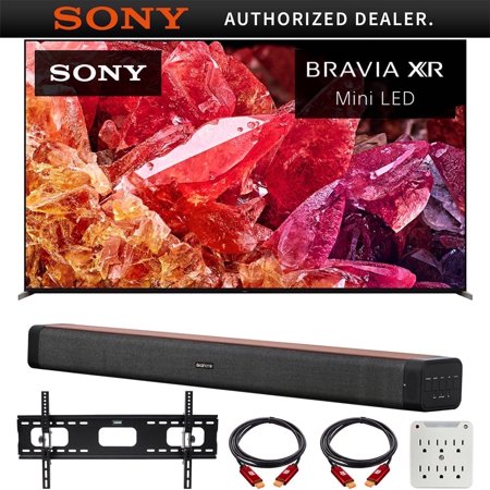 Sony XR75X95K 75" BRAVIA XR X95K 4K HDR Mini LED TV smart Google TV 2022 Model Bundle w/ Deco Home 60W 2.0 Channel Soundbar+37"-100" TV Wall Mount Bracket+6-Outlet Adapter| Official Sony USA Partner