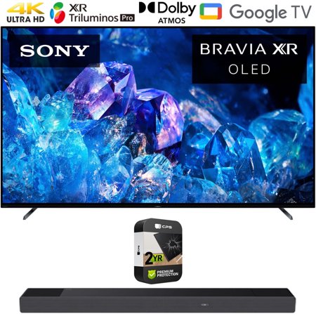 Sony XR77A80K Bravia XR A80K 77" 4K HDR OLED Smart TV (2022 Model) Bundle, Televisions