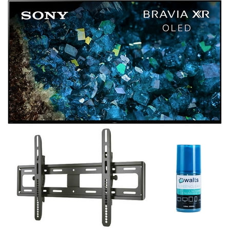 Sony XR77A80L 77 Inch 4K HDR OLED Smart Google TV with PS5 Features with a Sanus VMPL50A-B1 Tilting Wall Mount for 32 Inch-85 Inch Flat Screen TVs and Walts HDTV Screen Cleaner Kit (2023)