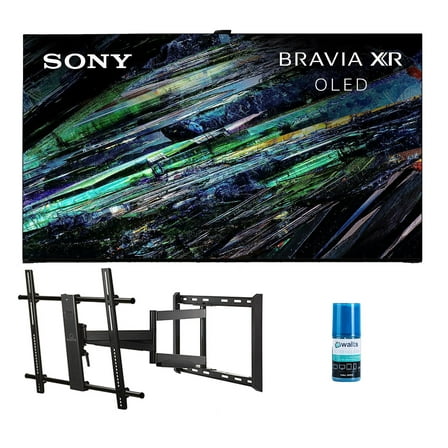Sony XR77A95L 77 Inch QD-OLED 4K UHD Smart Google TV with AI Upscaling with a Walts TV Large/Extra Large Full Motion Mount for 43 Inch-90 Inch Compatible TV's and Walts HDTV Screen Cleaner Kit (2023)