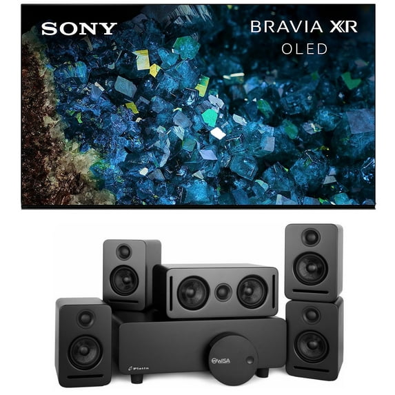 Sony XR83A80L 83 Inch 4K HDR OLED Smart Google TV with PS5 Features with a Platin MONACO-5-1-SOUNDSEND 5.1 Sound System with WiSA Transmitter (2023)
