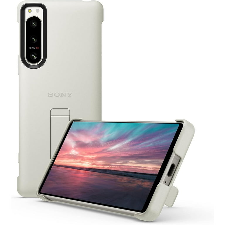 Sony Xperia 5 IV Style Back Cover with Stand Grey - XQZ-CBCQ