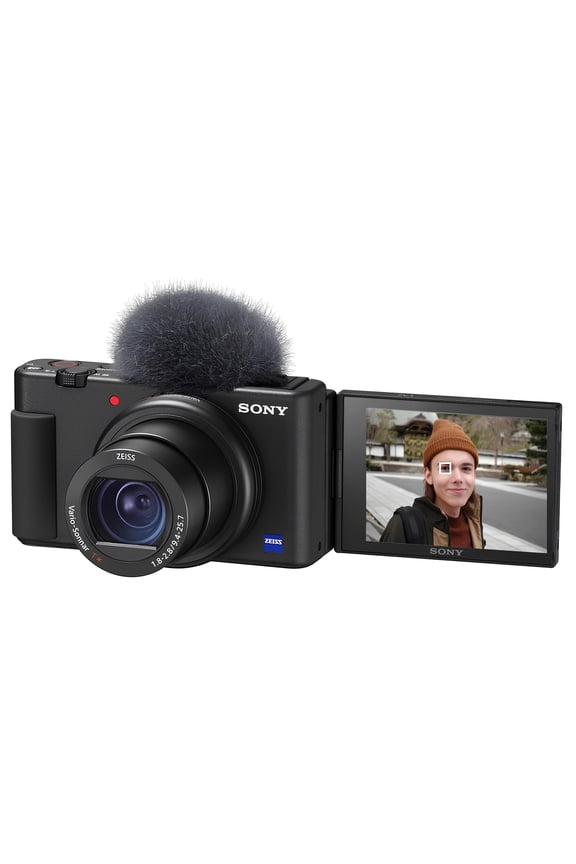 ZV-1 Camera for Content Creators, Vlogging and YouTube with Flip Screen and Microphone(International Model)