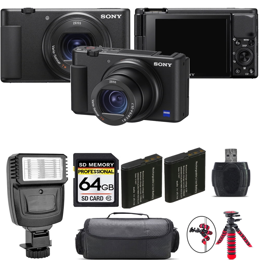 Sony ZV-1 Beginner Point Shoot Digital Camera Bundle, Black, Extra