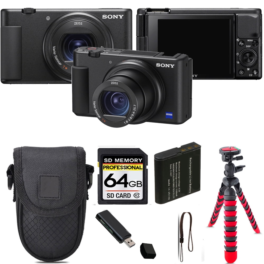 Sony ZV-1 Digital Camera (Black) + Tripod + 64GB Kit Panama | Ubuy