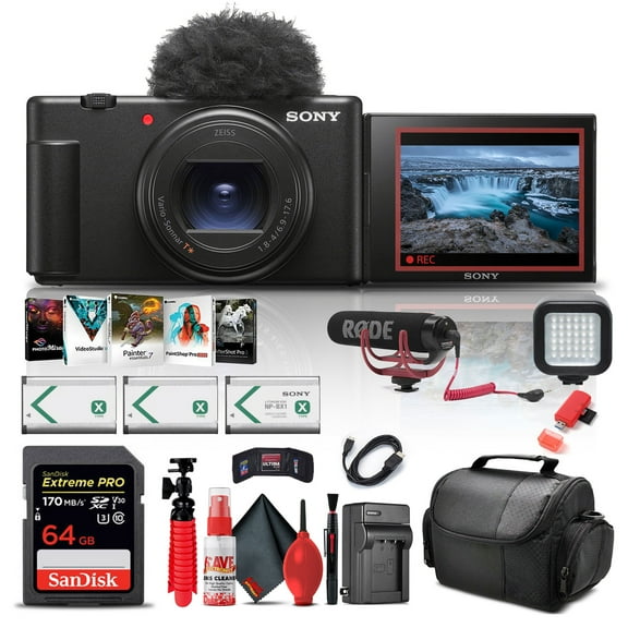 Sony ZV-1 II Digital Camera Pro Bundle with Microphone and Accessories (International Model)