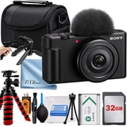 Sony ZV-1F/B 20.1 Megapixel Compact Camera, Black Medium 32GB International Model