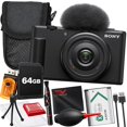 thumbnail image 1 of Sony ZV-1F/B 20.1 Megapixel Compact Camera Black Small 64GB Kit (International Model), 1 of 7