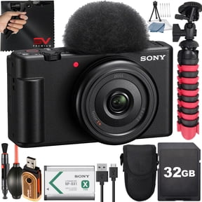 Sony ZV-1F Camera (Black) Vlogging with 32GB Memory Card + Case + Tripod + SV Premium Accessory Bundle (International Version)