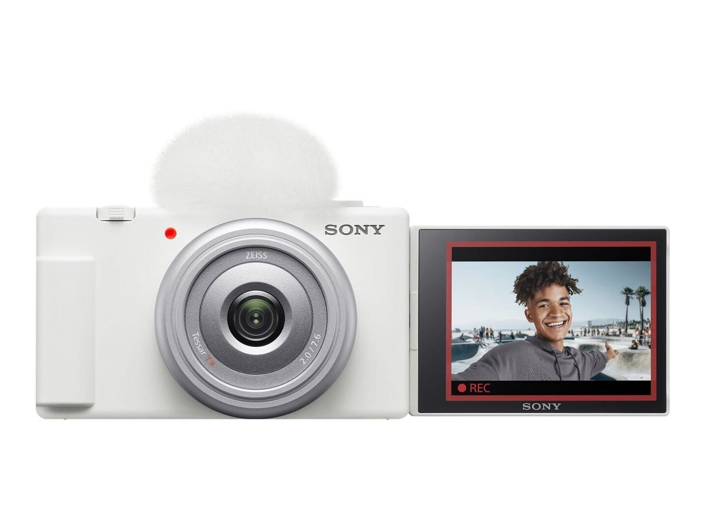 Sony ZV-1F - 20.1 30 Wi-Fi, ZEISS MP - - / Bluetooth - camera fps - - 4K - Digital compact white