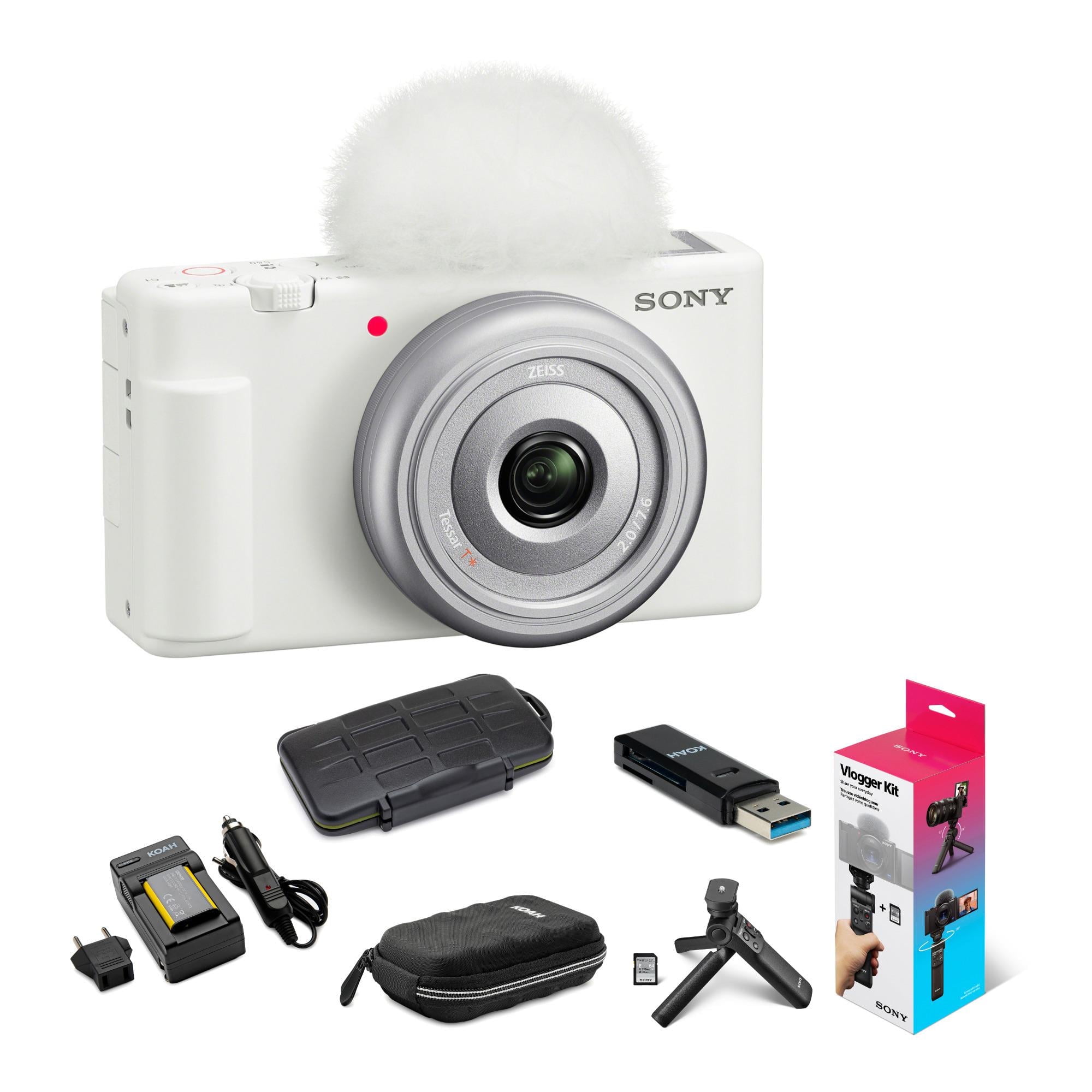 Sony ZV-1F Vlog Camera (White) Bundle with Sony Vlogger Accessory Kit Sony ZV-1F Vlog Camera (White) Bundle with Sony Vlogger Accessory Kit