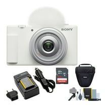 Sony ZV-1F Vlog Camera for Content Creators and Vloggers (White) Bundle