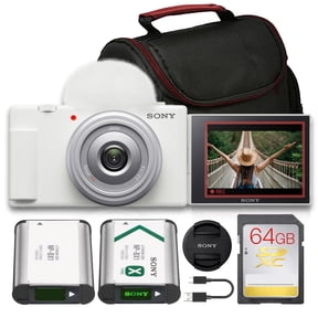 Sony ZV-1F Vlogging Camera White | 20.1MP 1" Sensor 4K Video 20mm Lens Flip Screen