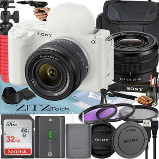  Sony a7C Mirrorless Full Frame Camera Body with 28-60mm F4-5.6  Lens Black ILCE7CL/B Bundle + Vlogger Kit ACCVC1: GP-VPT2BT Shooting Grip  w. Wireless Remote + 2X Battery + Deco Gear