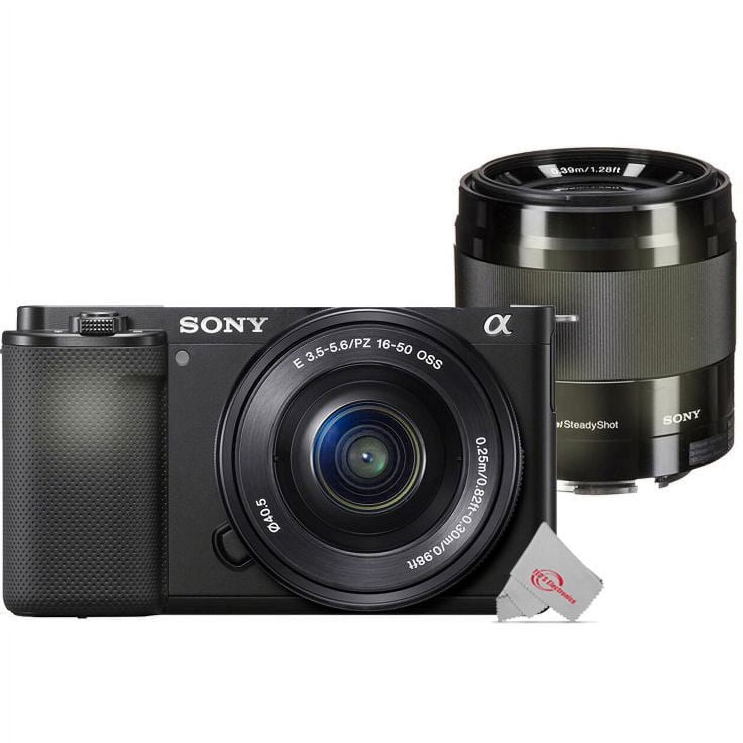 Sony ZVE10 24.2MP FlipOut Touchscreen LCD Mirrorless Camera with16
