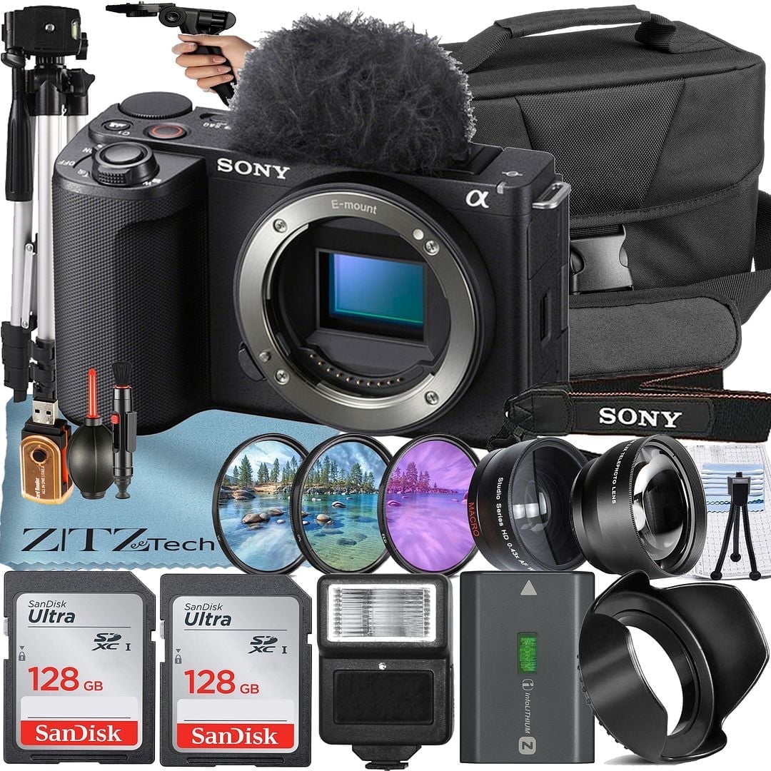 Sony ZV-E10 II Mirrorless Camera , Black (Body Only) with 2 Pack