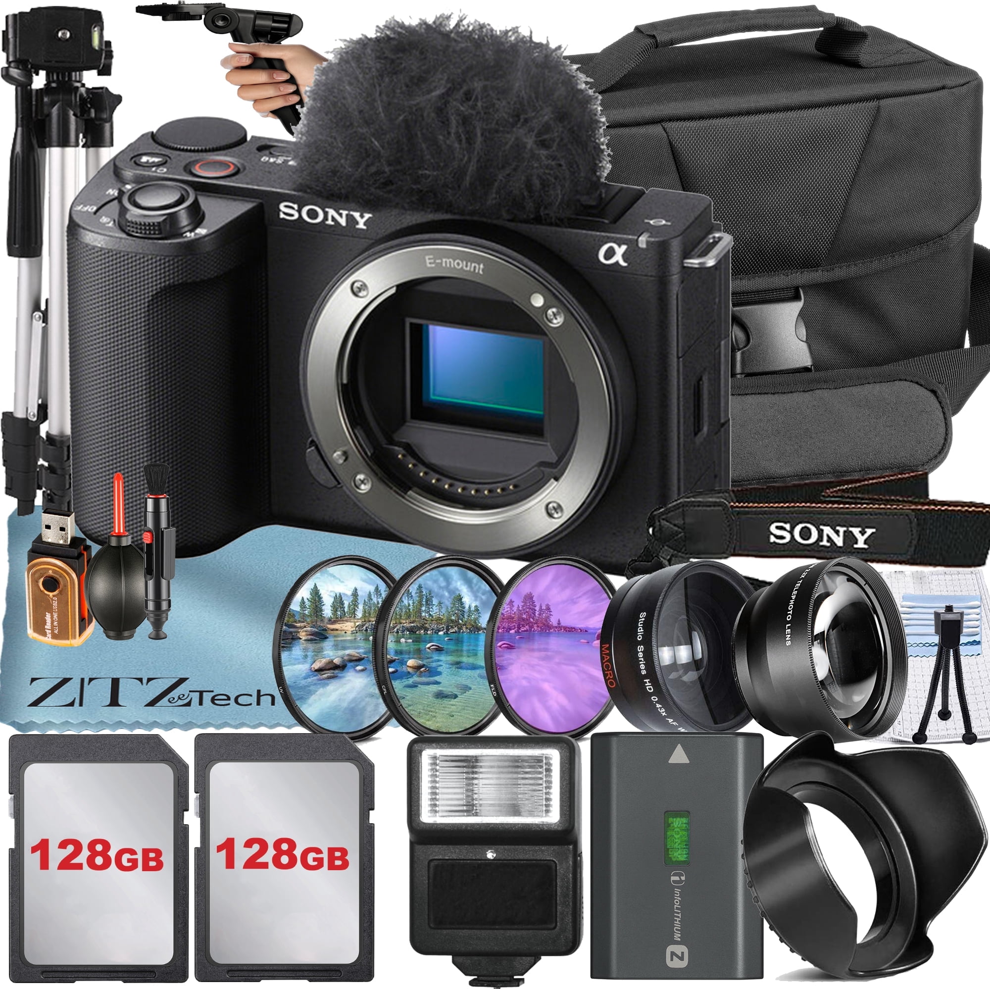 Sony ZV-E10 II Mirrorless Camera , Black (Body Only) with 2 Pack