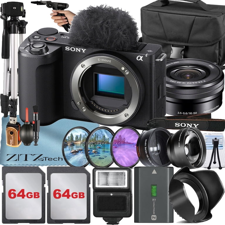 Sony ZV-E10 II Mirrorless Camera (Black) with 16-50mm Lens + 2