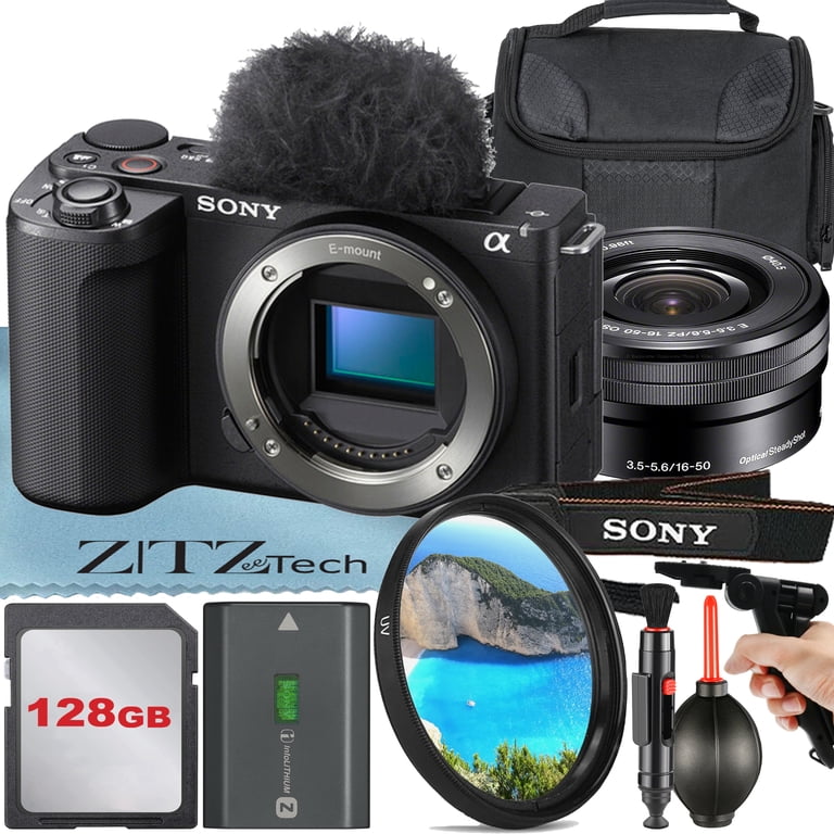 Sony ZV-E10 II Mirrorless Camera (Black) with 16-50mm Lens + 128GB