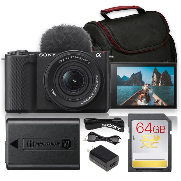 Sony ZV-E10 II Mirrorless Camera with 16-50mm Lens | 26MP APS-C, AI Autofocus, 4K Video, Flip Screen