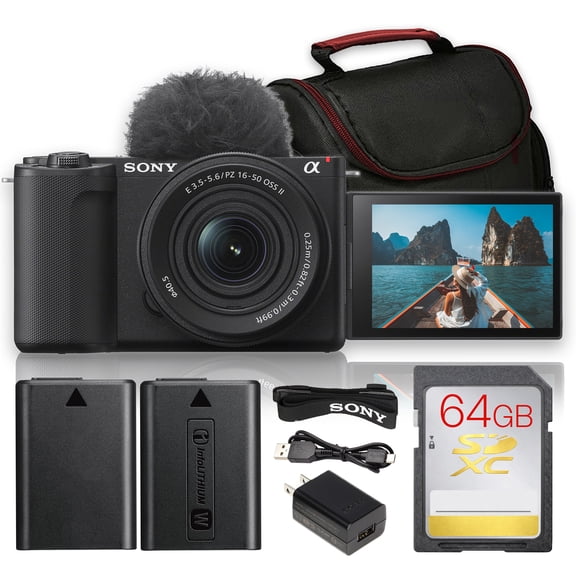 Sony ZV-E10 II Mirrorless Camera with 16-50mm Lens | 26MP APS-C, AI Autofocus, 4K Video, Flip Screen
