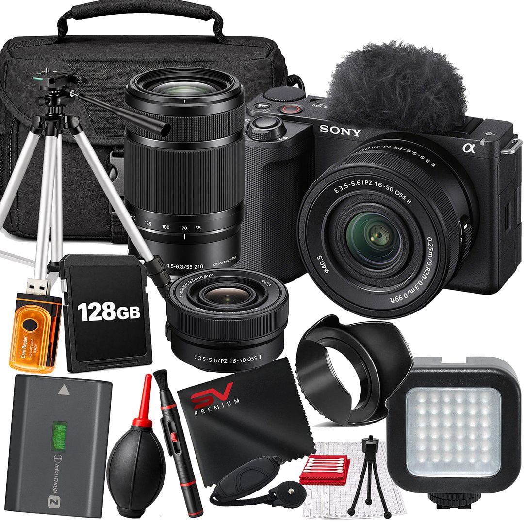 Sony ZV-E10 II Mirrorless Camera with 16-50mm and 55-210mm Lens Black ...