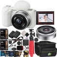 thumbnail image 1 of Sony ZV-E10 Mirrorless Alpha APS-C Vlog Camera Body and 16mm F2.8 Wide Angle E-Mount Lens SEL16F28 ILCZV-E10/W White Bundle with Deco Gear Case + Extra Battery + Photo Video Accessories Kit, 1 of 1