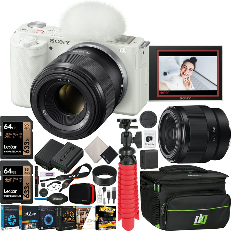  Sony Alpha ZV-E10 - APS-C Interchangeable Lens Mirrorless Vlog  Camera Kit - White : Electronics