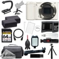 thumbnail image 1 of Sony ZV-E10 Mirrorless Camera Body (White) + 64GB + Extra Battery+ LED Flash- ULTIMATE Kit, 1 of 11