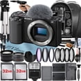 thumbnail image 1 of Sony ZV-E10 Mirrorless Camera (Body) with 2 Pack 32GB Memory Card + Flash + Tripod + Backpack + ZeeTech Accessory Bundle (Black) International Version, 1 of 9