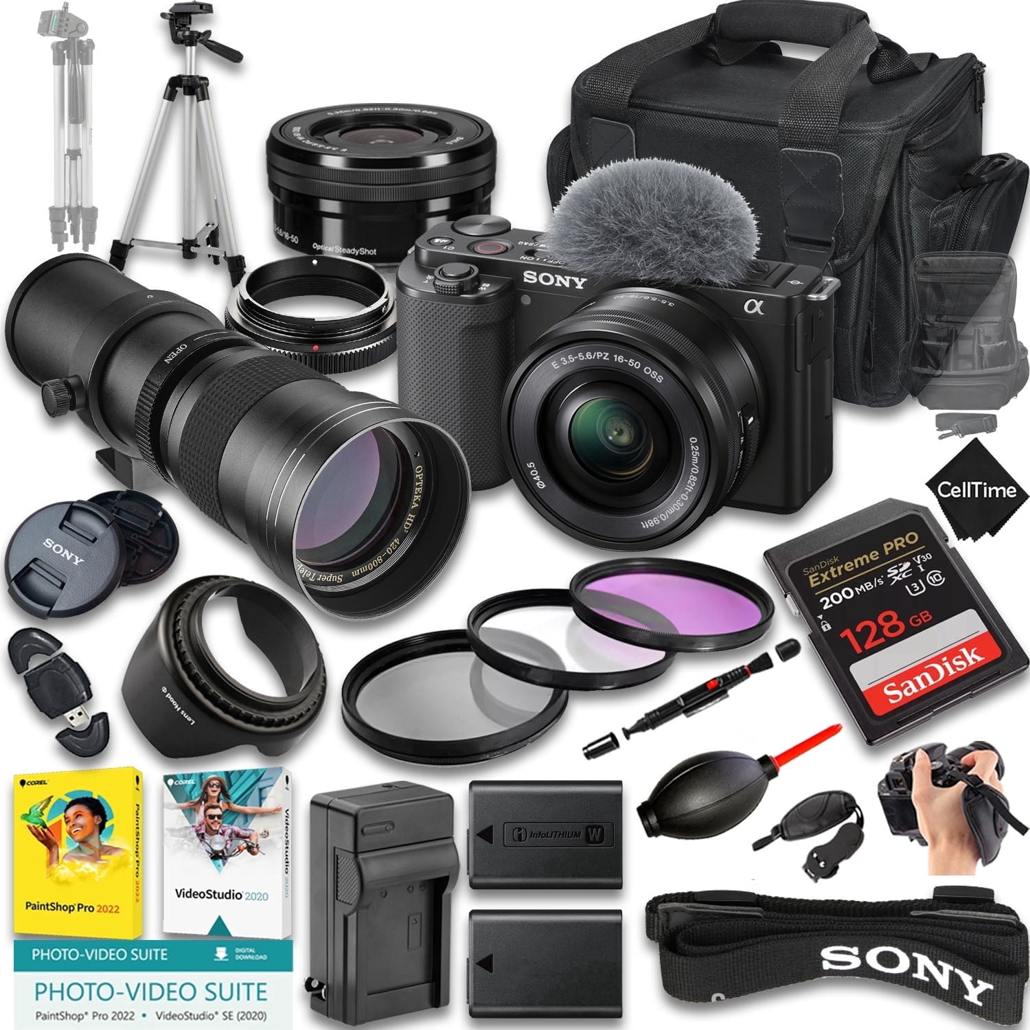 Sony Professional ZV-E10 Mirrorless Vlogging Camera with 16-50mm