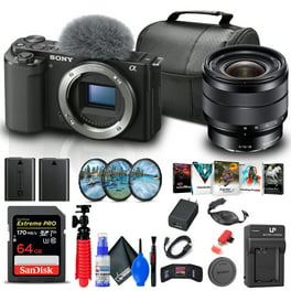 Sony ZV-E10 Mirrorless Camera with 16-50mm Lens (Black) with Accessories  Kit ILCZV-E10L/B AK