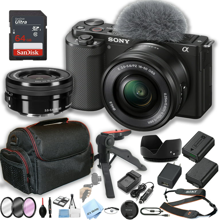 Sony ZV-E10 Mirrorless Camera with 16-50mm Lens + 64GB Memory Card + Bag +  More