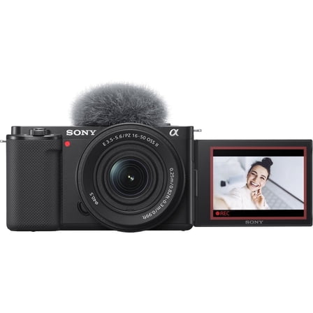 Sony ZV-E10 Mirrorless Camera with 16-50mm Lens, Built-in Wi-Fi - Black