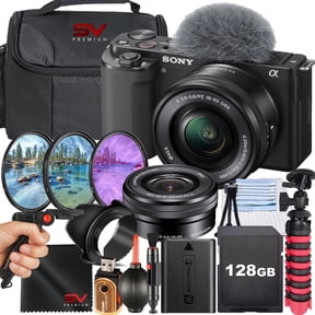 Sony ZV-E10 Mirrorless Camera with 16-50mm Lens + SanDisk 128GB Memory Card + Tripod + SV Premium Accessory Bundle (International Version)