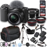 Sony ZV-E10 Mirrorless Digital Camera, 24.2 MP, with Caser, Charger and More, Black,International Model