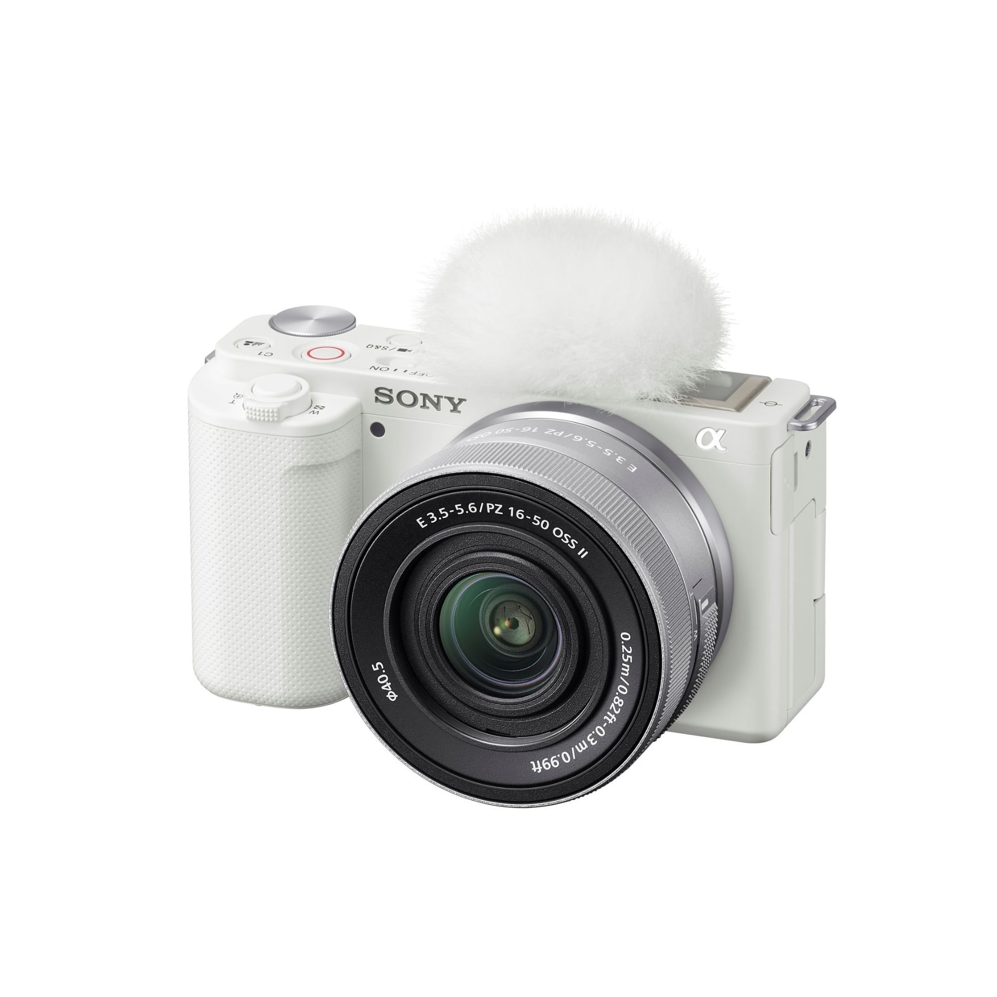 Sony Alpha ZV-E10 Mirrorless Vlog Camera with 16-50mm f/3.5-5.6 II Lens (White)