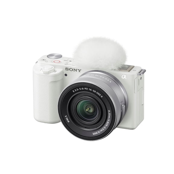 Sony ZV-E10 Mirrorless Camera, White with E PZ 16-50mm f/3.5-5.6 OSS II Lens