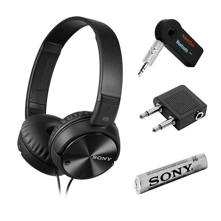 Sony ZX110NC Wired Noise Cancelling Stereo Headphones Bundle