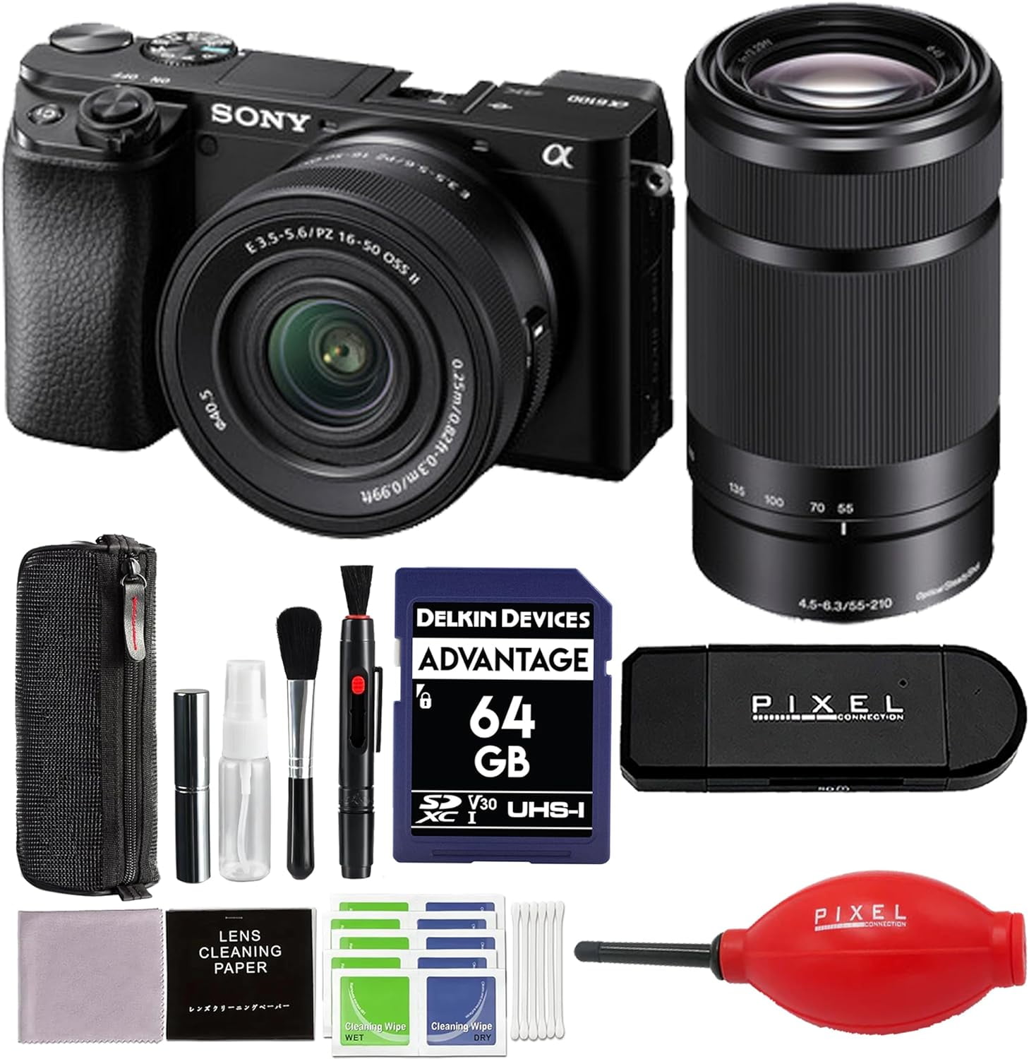 Sony a6100 Mirrorless Camera with 16-50mm and 55-210mm Lenses and