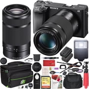 Sony a6400 4K Mirrorless Camera ILCE-6400/B with 55-210mm F4.5-6.3 Lens Kit + Deco Gear Travel Case +Extra Battery + Remote & More Bundle |Official Sony Partner|