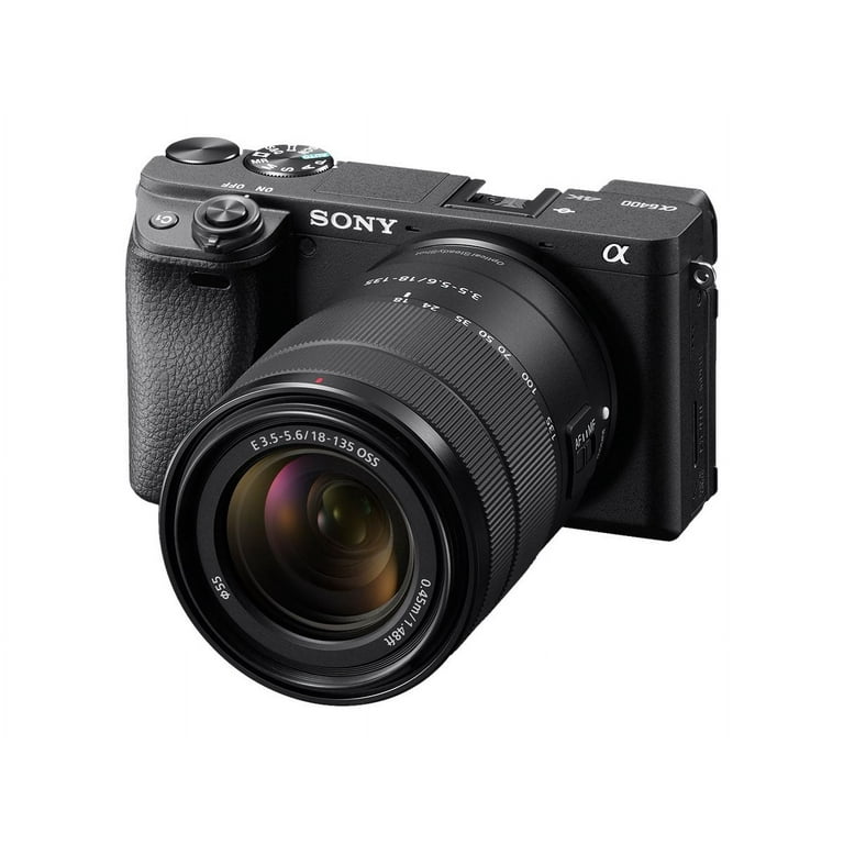 Sony a6400 ILCE-6400M - Digital camera - mirrorless - 24.2 MP - APS-C - 4K  / 30 fps - 7.5x optical zoom E 18-135mm OSS lens - Wi-Fi, NFC, Bluetooth 