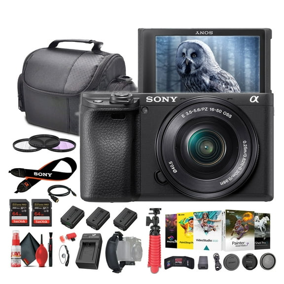 Sony a6400 Mirrorless Camera with 16-50mm Lens with Real-Time Eye Auto Focus - Bundle(International Model)